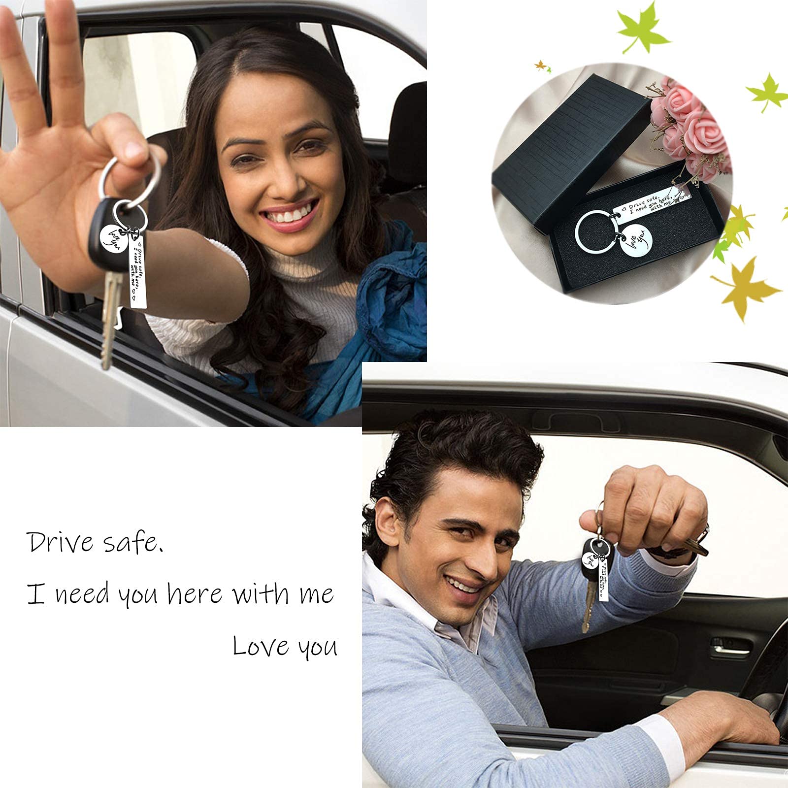 GUSTAVE White Drive Safe Keychain I Need You Here with Me I Love You Keychain with Gift Box for Husband,Boyfriend,Birthday & Gifts GUSTAVE White Drive Safe Keychain I Need You Here with Me I Love You Keychain with Gift Box for Husband,Boyfriend,Birthday & Gifts